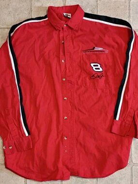 Dale Earnhardt Jr #8 Button Up Long Sleeve NASCAR Size Medium Winners Circle